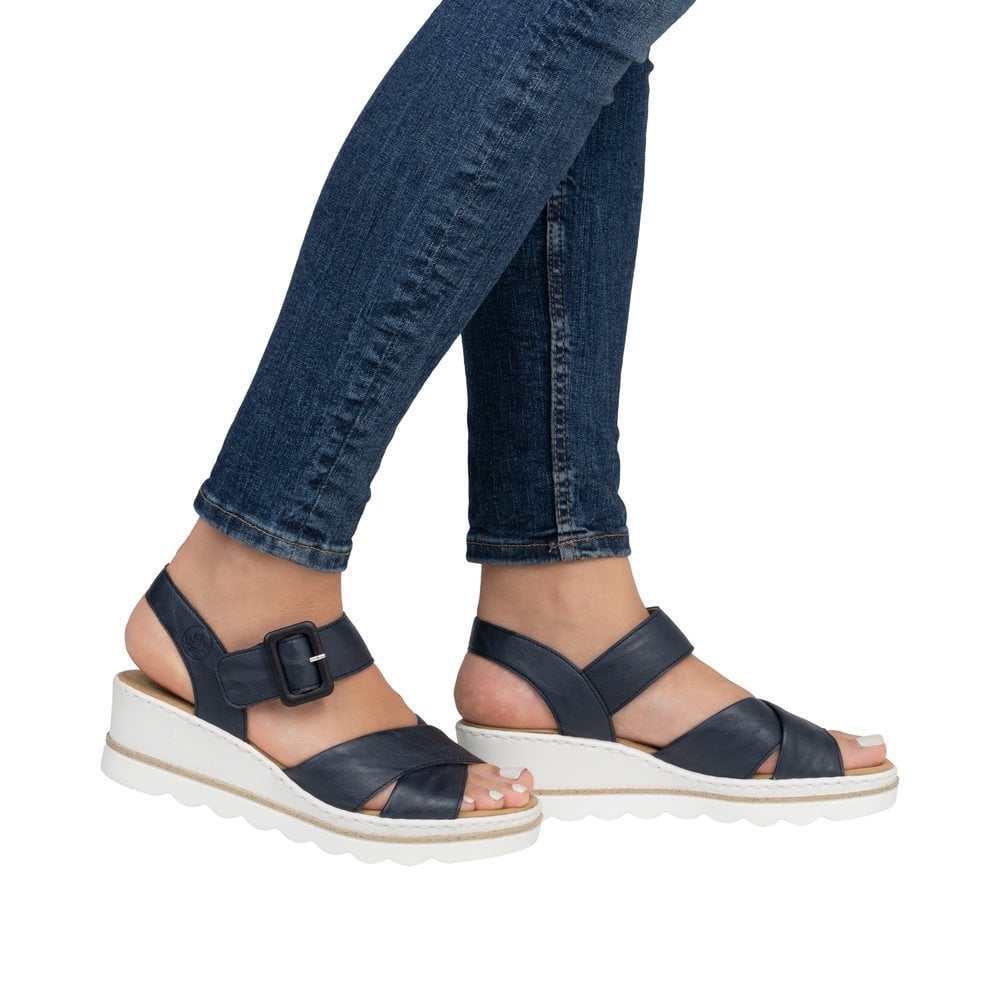 Rieker 67463 Wedge Sandal - Blue - image 002 |ww_colour=blue|ww_order=002|