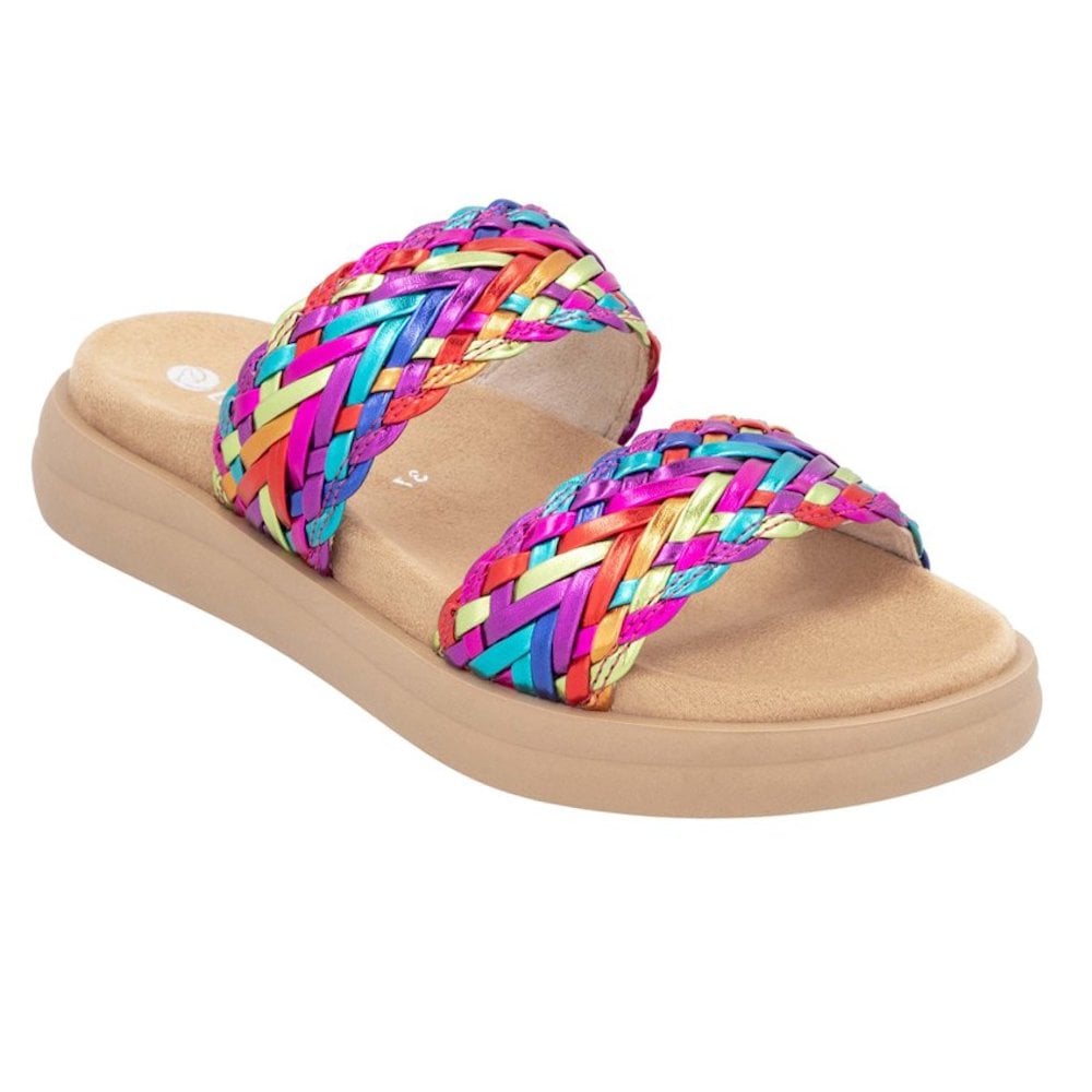 Remonte D2N52 Slip On Mule Sandal - Multi - image 001 |ww_colour=multi|ww_order=001|