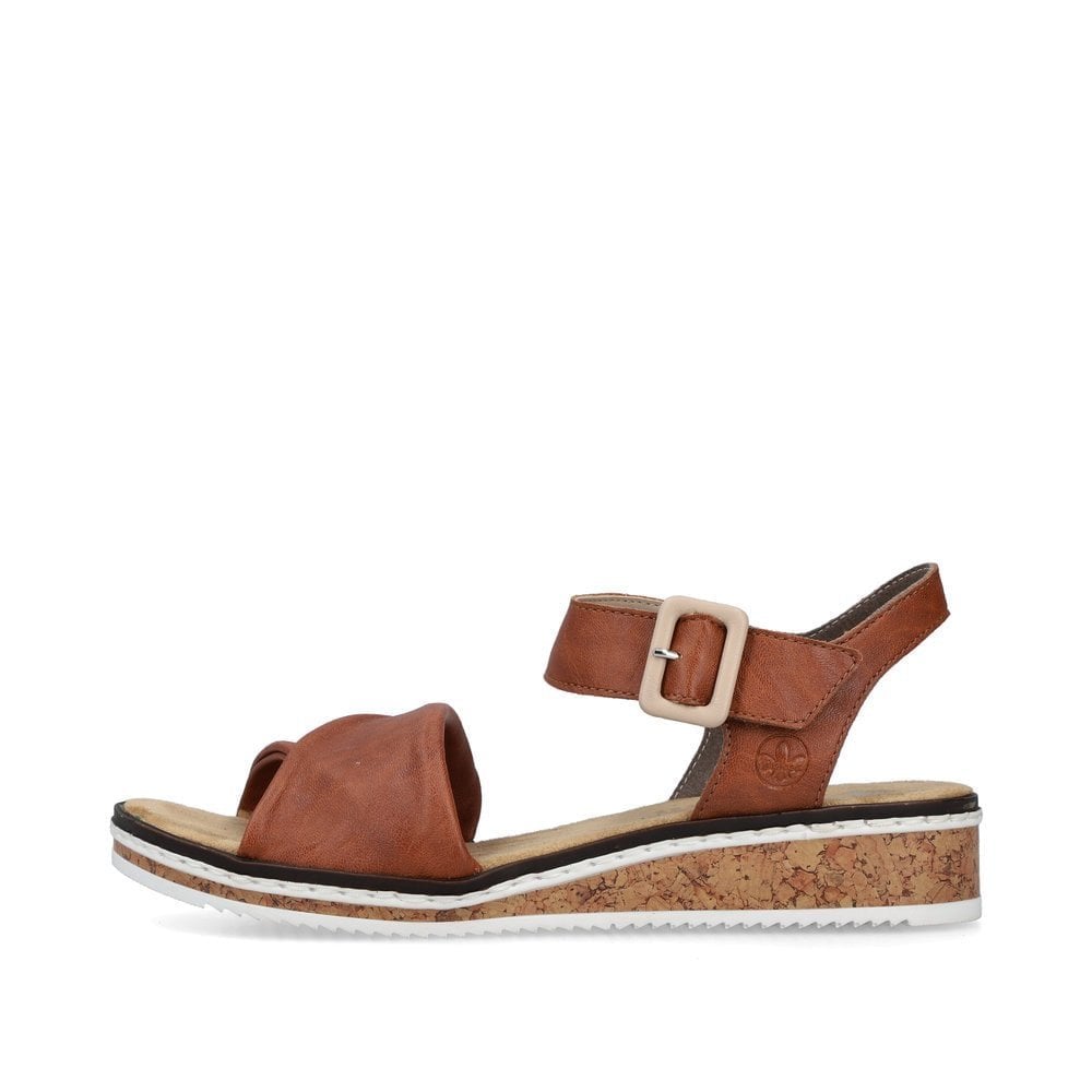 Rieker V3691 Hook & Loop Fastening Sandal - Brown - image 003 |ww_colour=brown|ww_order=003|