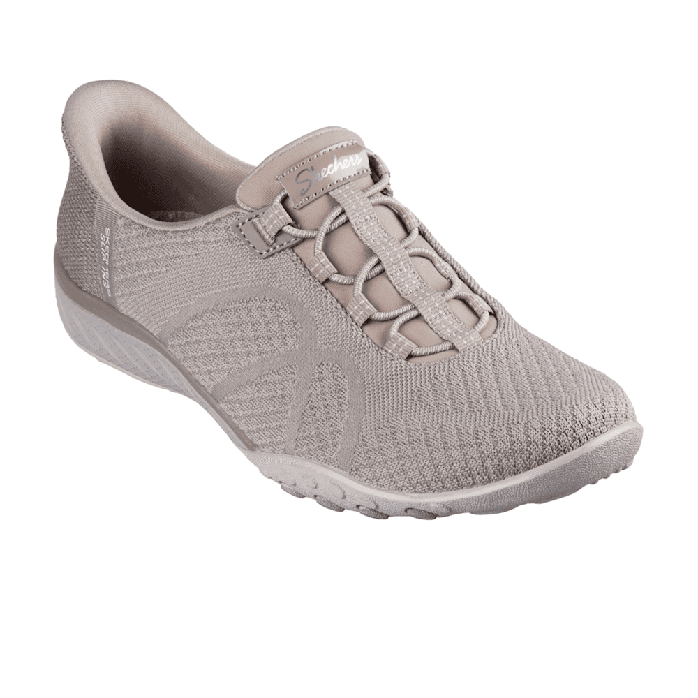 Skechers Breathe-Easy Knitty Waves Slip-in Trainer - Taupe - image 001 |ww_colour=taupe|ww_order=001|