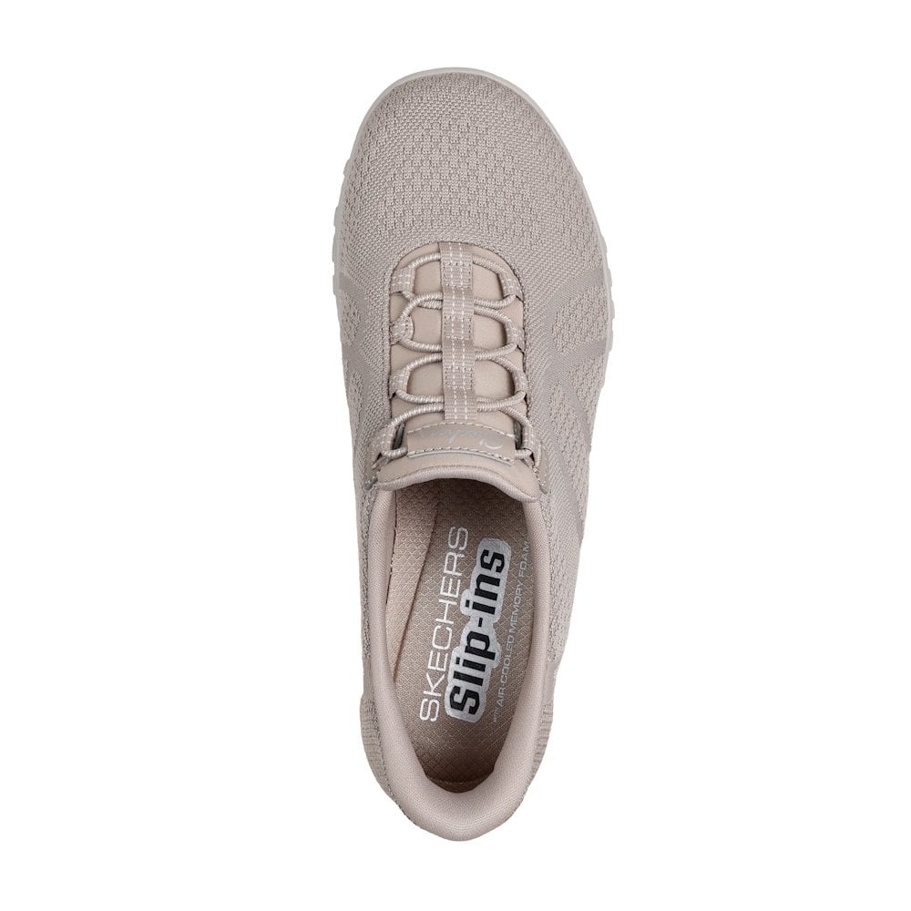 Skechers Breathe-Easy Knitty Waves Slip-in Trainer - Taupe - image 003 |ww_colour=taupe|ww_order=003|