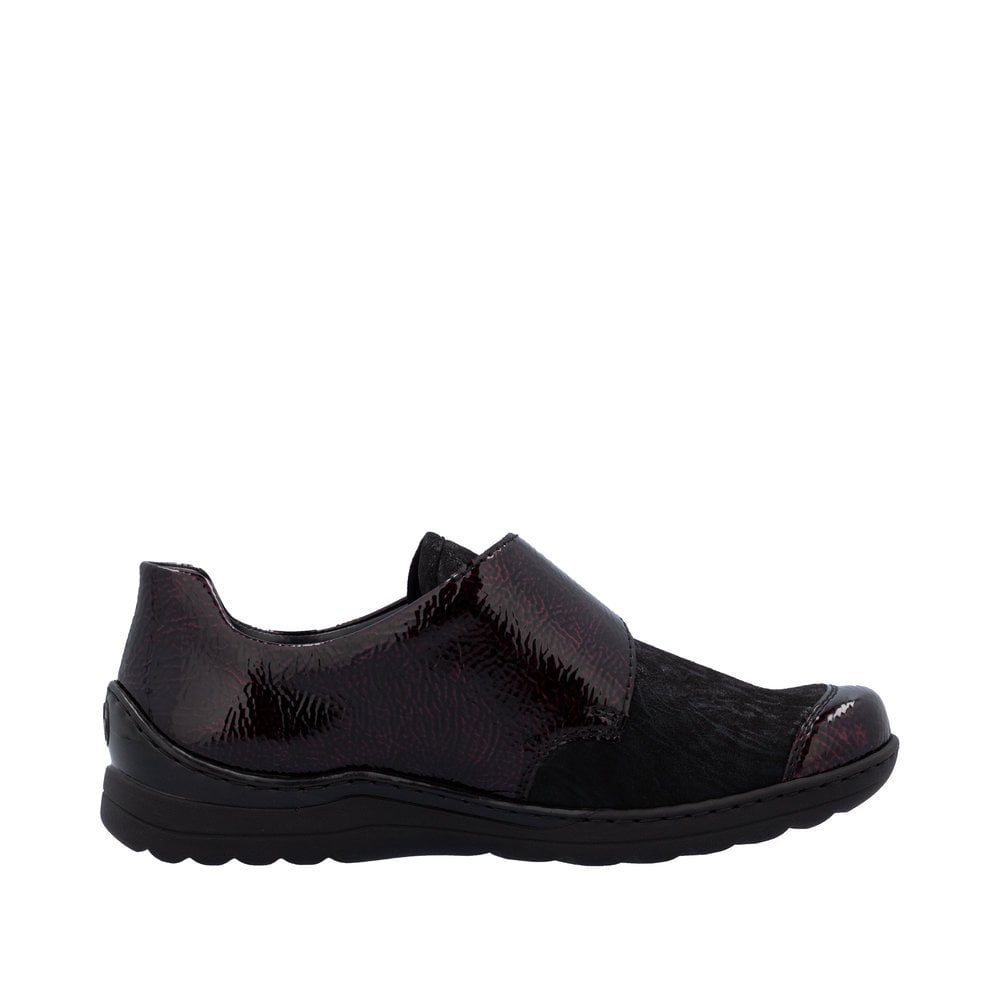 Rieker 48951 Wide Fitting Hook & Loop Shoe - Red - image 002 |ww_colour=red|ww_order=002|
