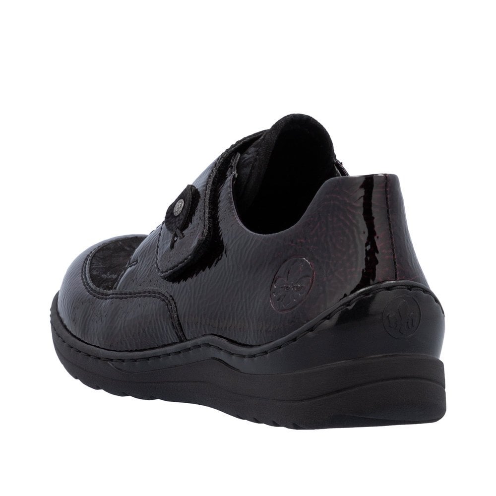 Rieker 48951 Wide Fitting Hook & Loop Shoe - Red - image 003 |ww_colour=red|ww_order=003|