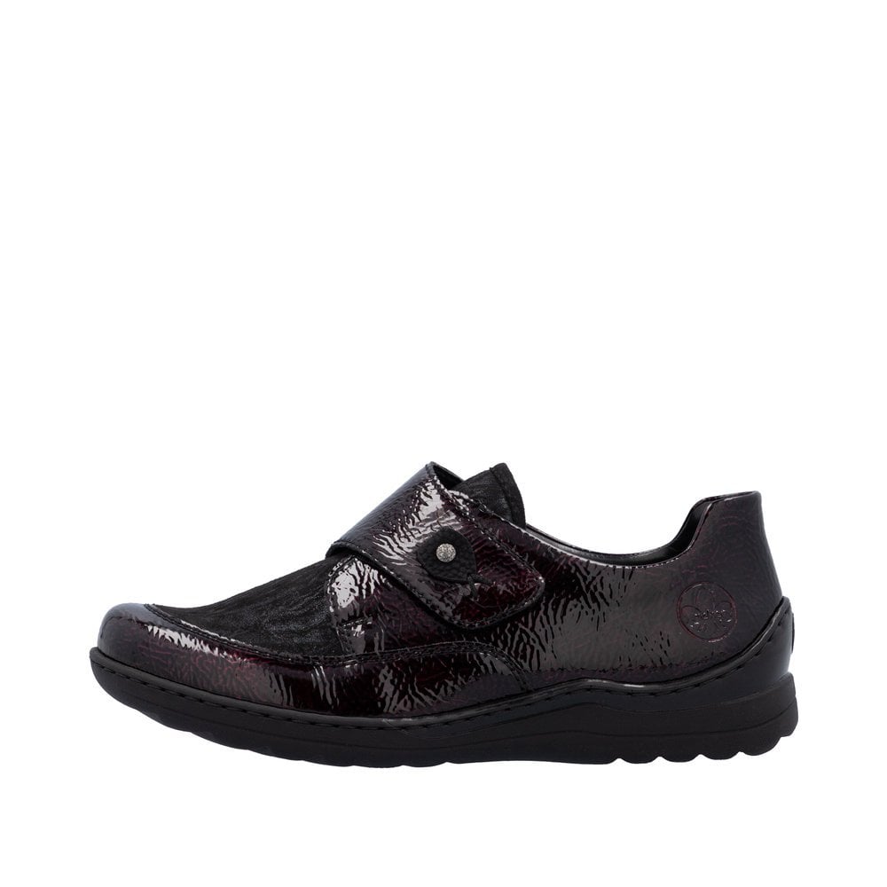 Rieker 48951 Wide Fitting Hook & Loop Shoe - Red - image 005 |ww_colour=red|ww_order=005|