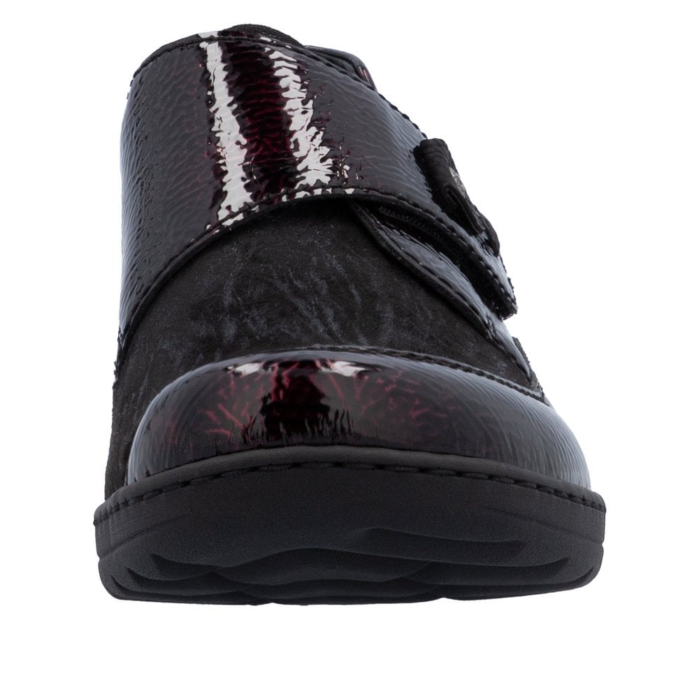 Rieker 48951 Wide Fitting Hook & Loop Shoe - Red - image 006 |ww_colour=red|ww_order=006|