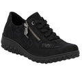 Rieker 59501 Lace & Zip Up Shoe - Black - image 001 |ww_colour=black|ww_order=001|