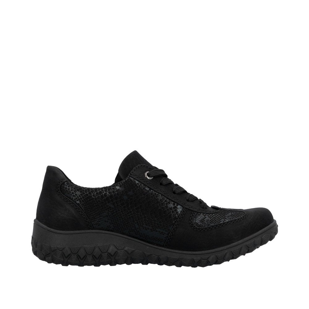 Rieker 59501 Lace & Zip Up Shoe - Black - image 002 |ww_colour=black|ww_order=002|