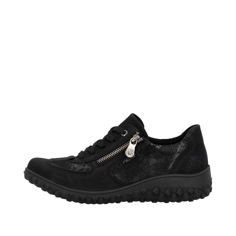 Rieker 59501 Lace & Zip Up Shoe - Black - image 005 |ww_colour=black|ww_order=005|
