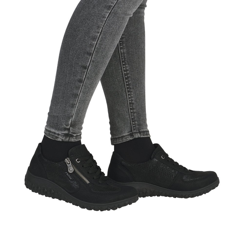Rieker 59501 Lace & Zip Up Shoe - Black - image 009 |ww_colour=black|ww_order=009|