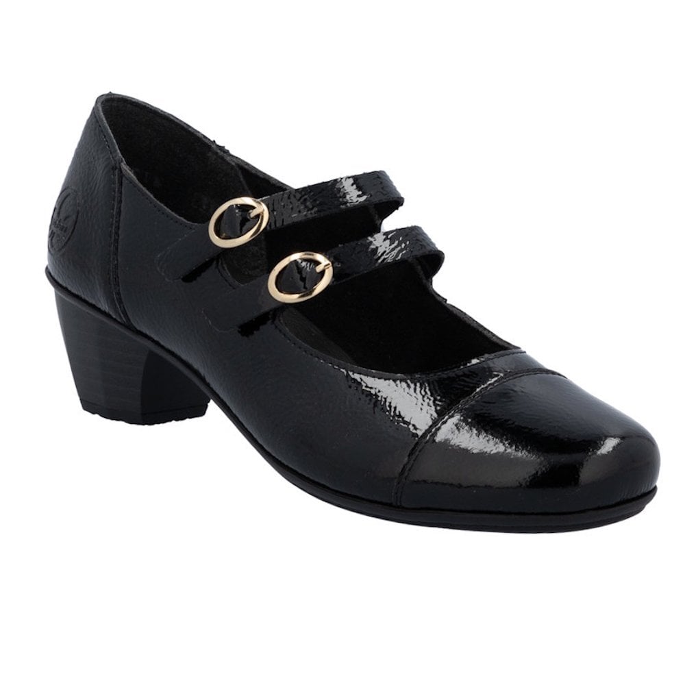 Rieker 41758 Heeled Mary Jane - Black - image 001 |ww_colour=black|ww_order=001|