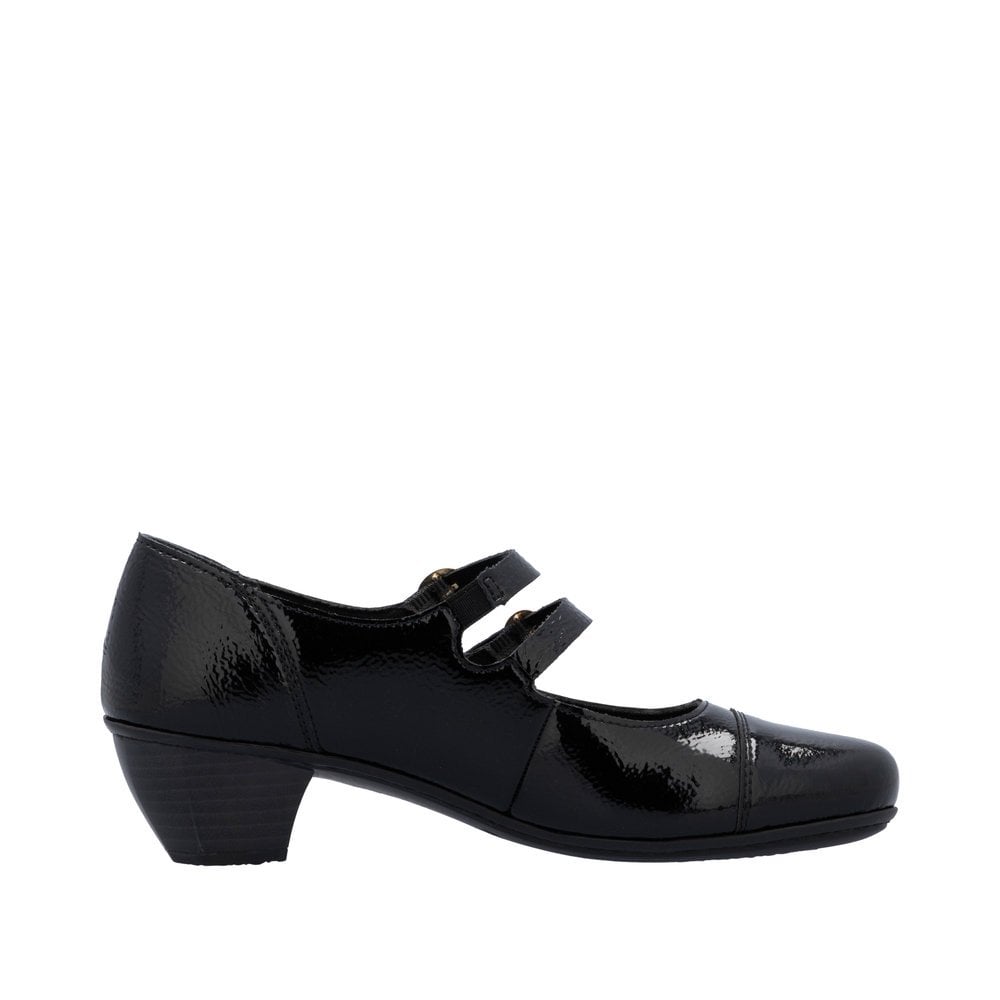 Rieker 41758 Heeled Mary Jane - Black - image 002 |ww_colour=black|ww_order=002|