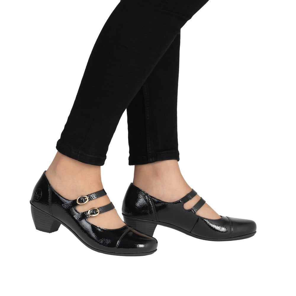 Rieker 41758 Heeled Mary Jane - Black - image 008 |ww_colour=black|ww_order=008|