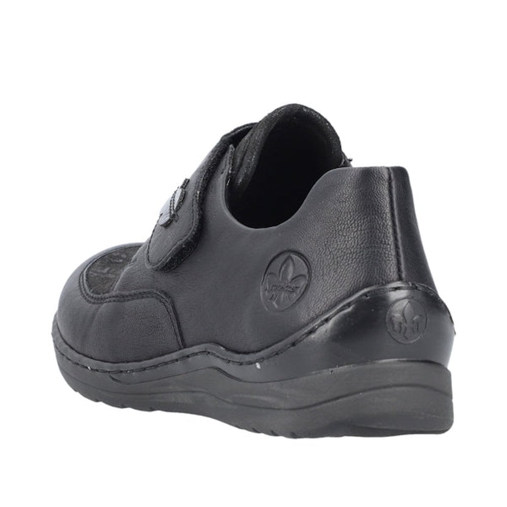Rieker 48954 Wide Fit Casual Shoe - Black - image 002 |ww_colour=black|ww_order=002|