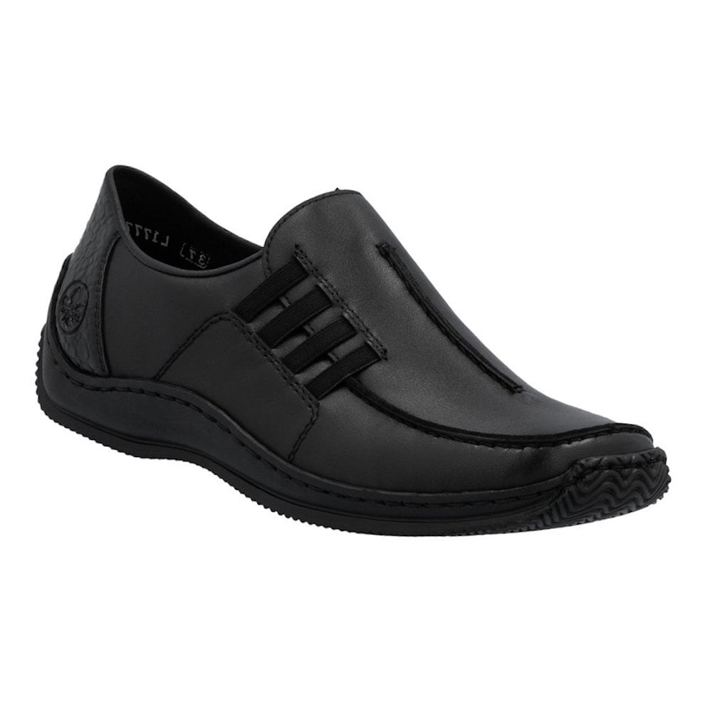 Rieker L1777 Celia Ela Loafer - Black - image 001 |ww_colour=black|ww_order=001|