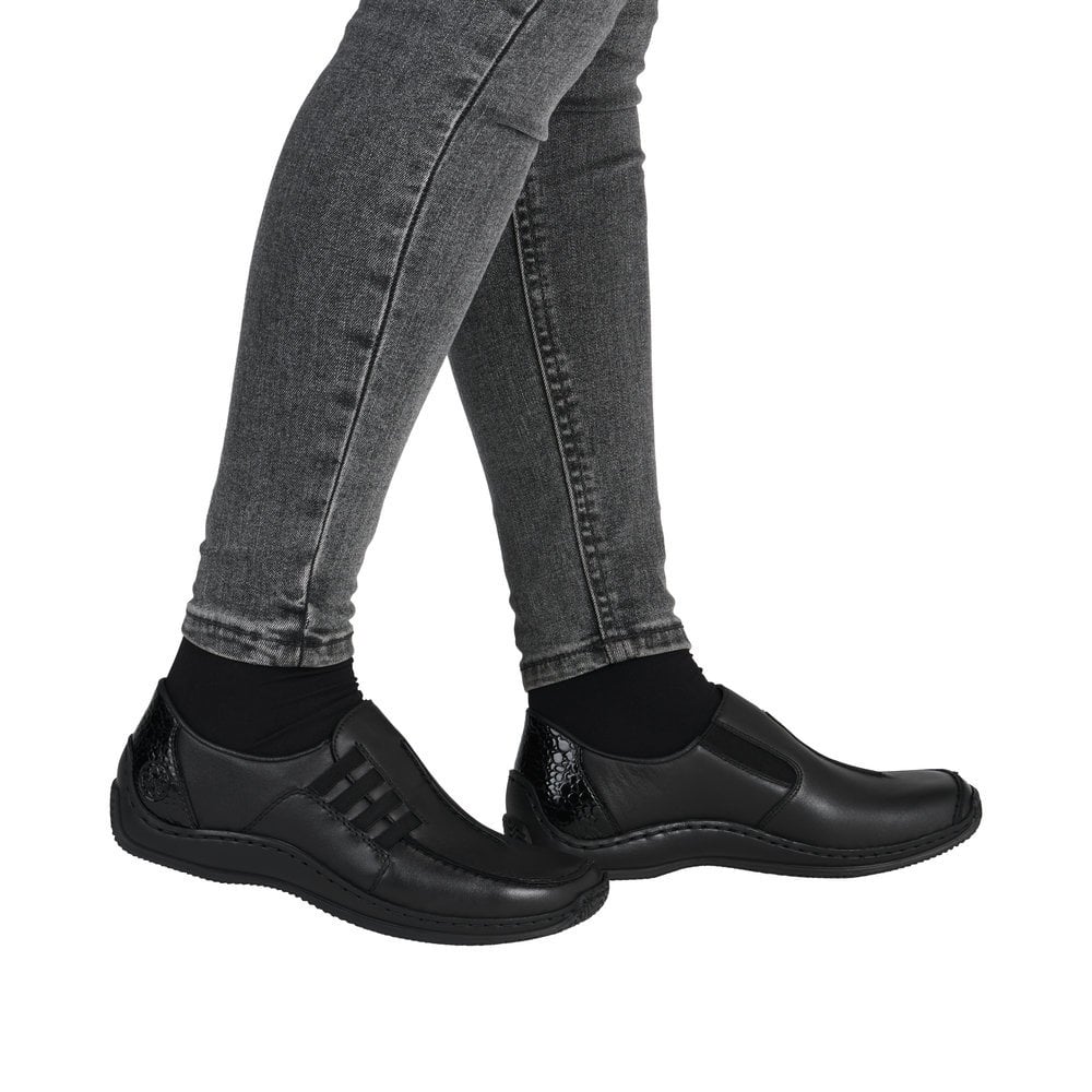 Rieker L1777 Celia Ela Loafer - Black - image 002 |ww_colour=black|ww_order=002|