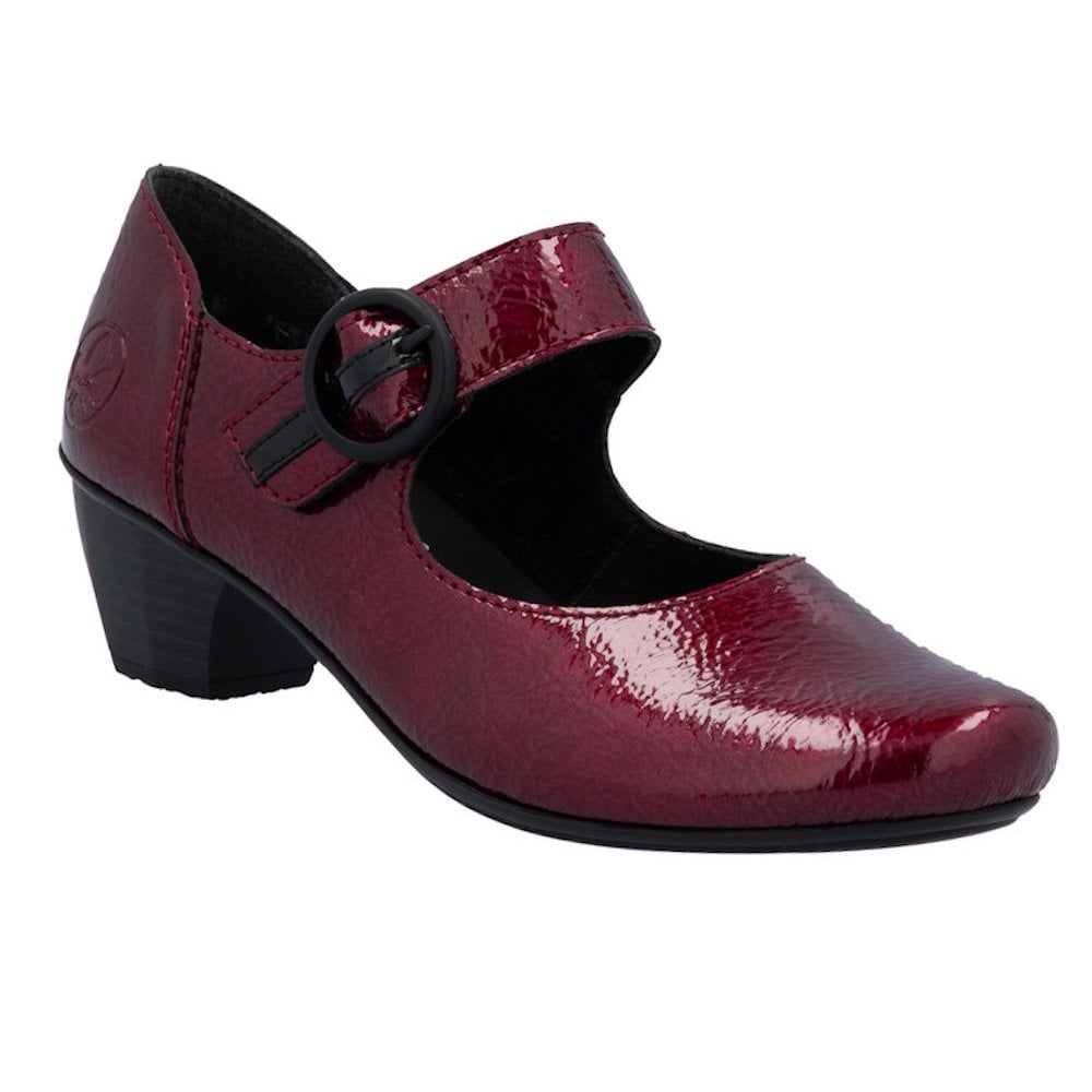 Rieker 41756 Heeled Shoe - Red - image 001 |ww_colour=red|ww_order=001|
