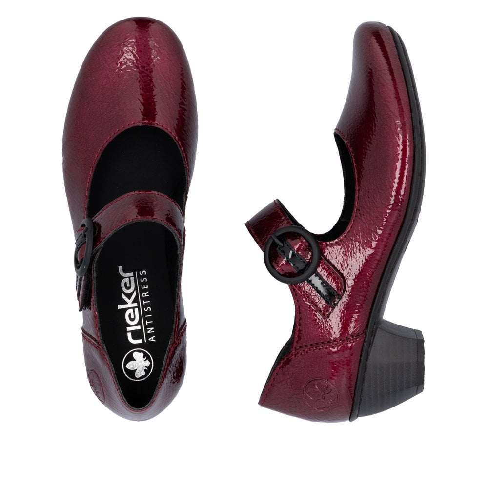 Rieker 41756 Heeled Shoe - Red - image 008 |ww_colour=red|ww_order=008|