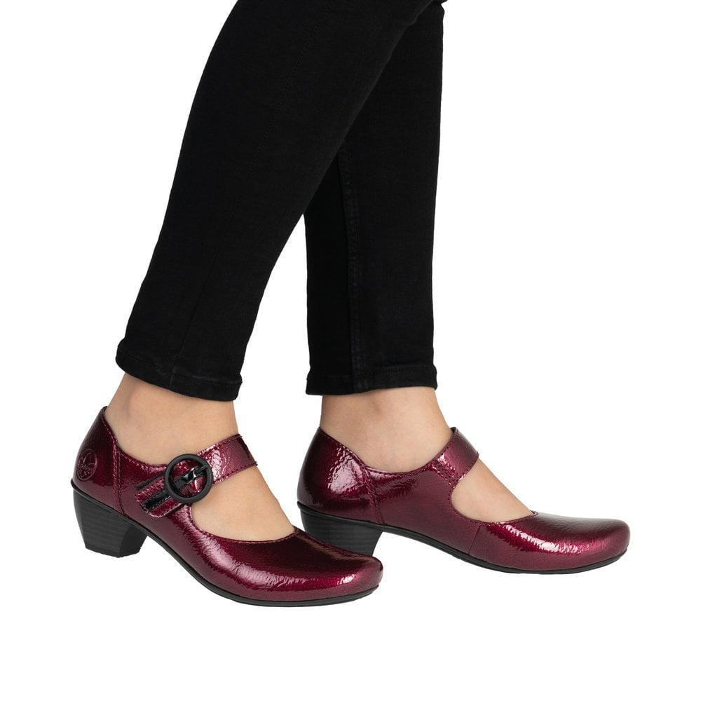 Rieker 41756 Heeled Shoe - Red - image 009 |ww_colour=red|ww_order=009|