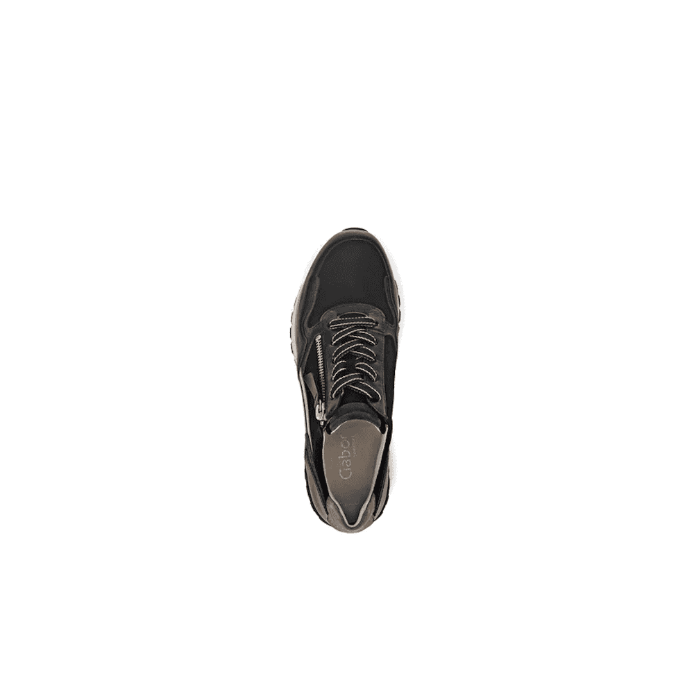 Gabor Hollywell Lace & Zip Up Casual Shoe - Black Multi - image 003 |ww_colour=black-multi|ww_order=003|