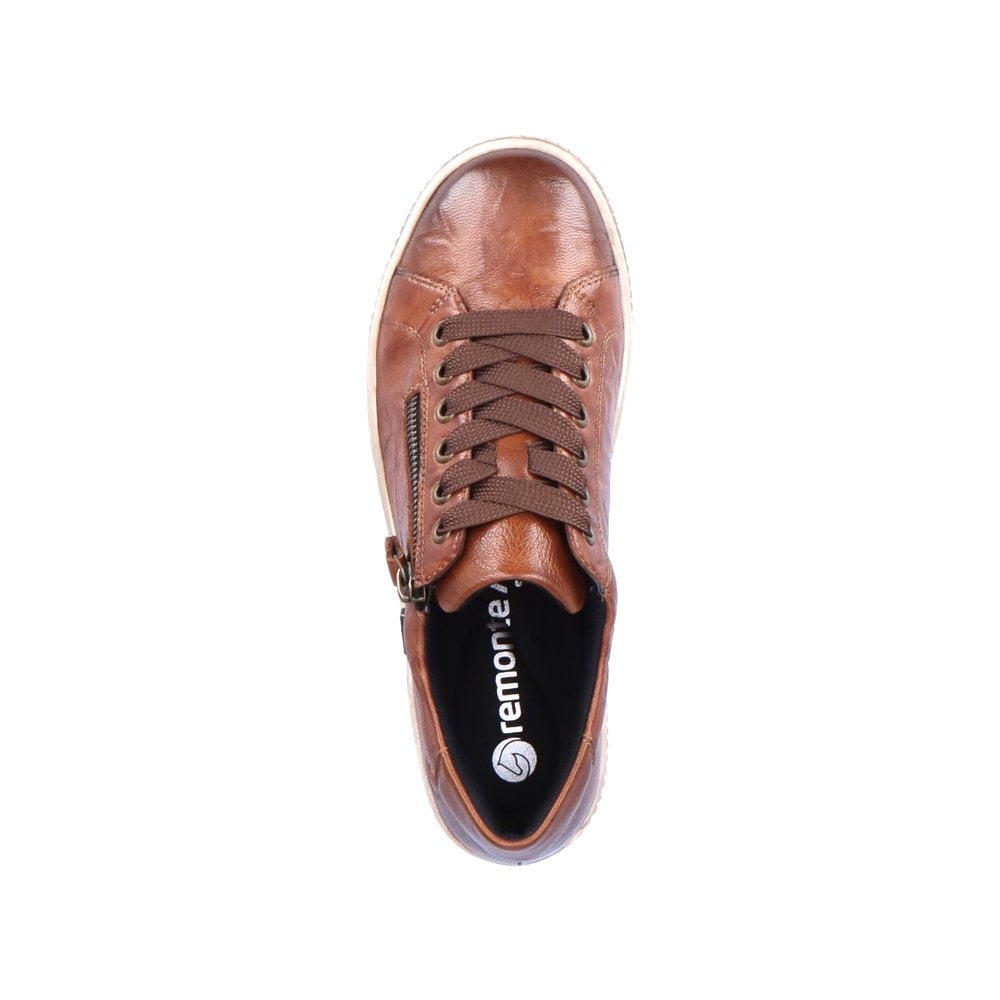 Remonte D0700 Water Resistant Lace & Zip Up - Brown - image 006 |ww_colour=brown|ww_order=006|