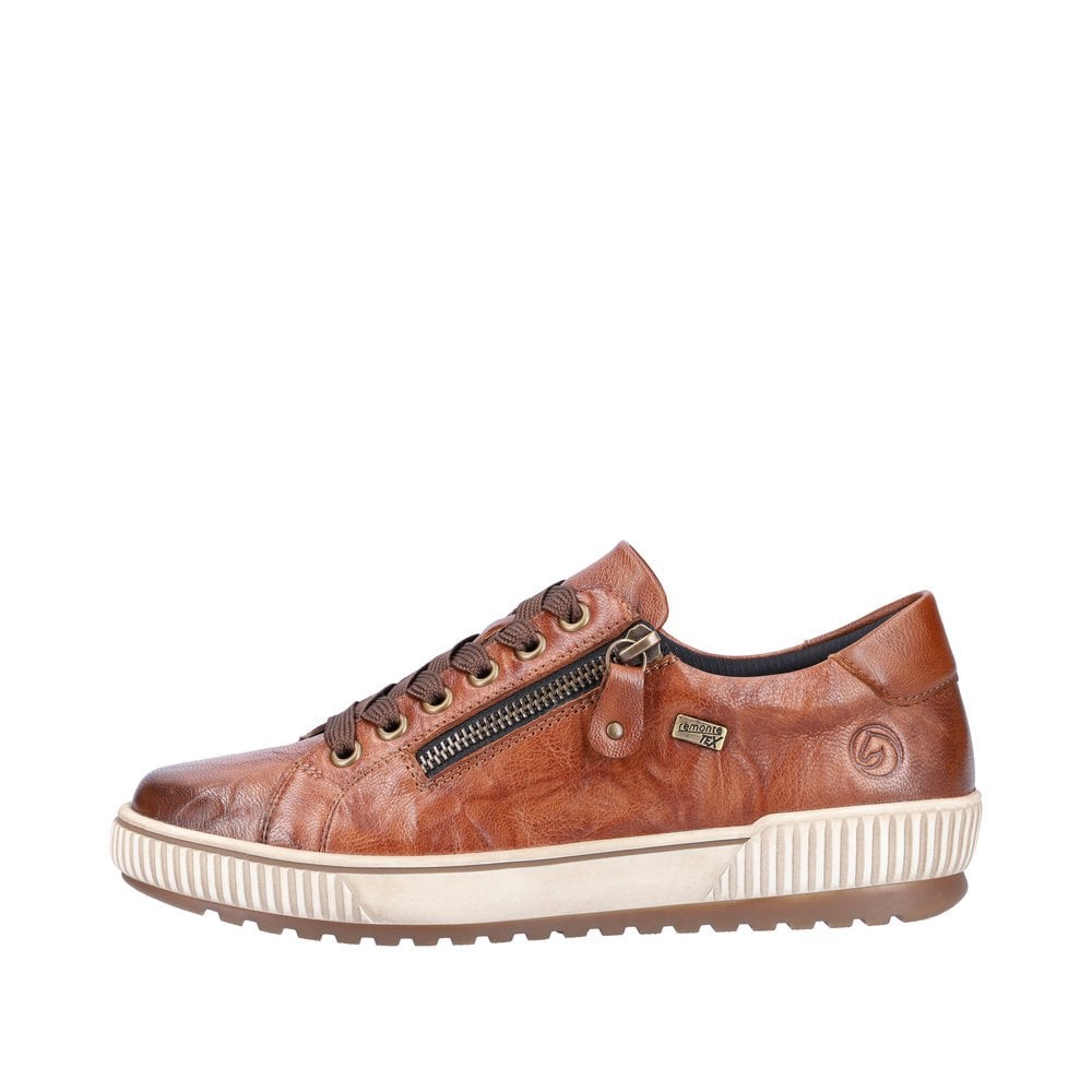 Remonte D0700 Water Resistant Lace & Zip Up - Brown - image 007 |ww_colour=brown|ww_order=007|