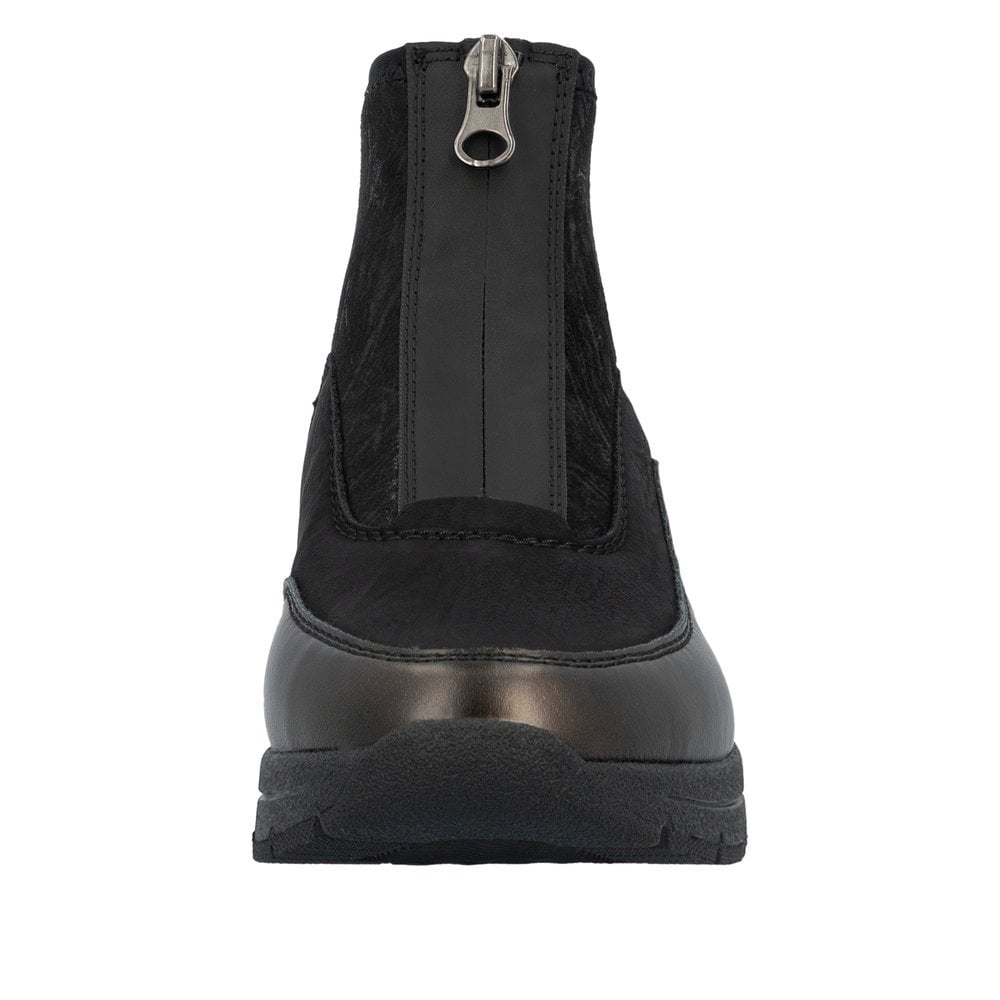 Rieker N9362 Athens Zip Up Ankle Boots - Black Combi - image 008 |ww_colour=black-combi|ww_order=008|