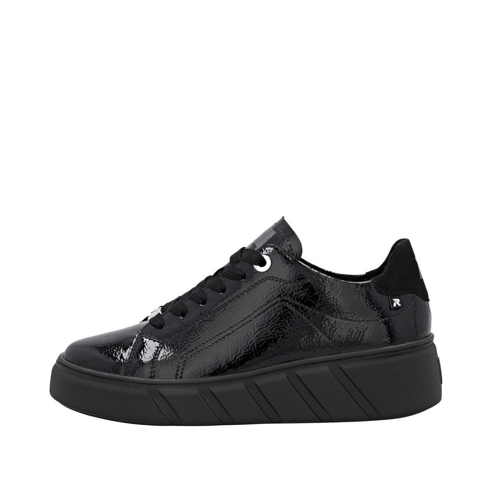 Rieker W2601 Leather Lace-up Trainer - Black Patent - image 008 |ww_colour=black-patent|ww_order=008|