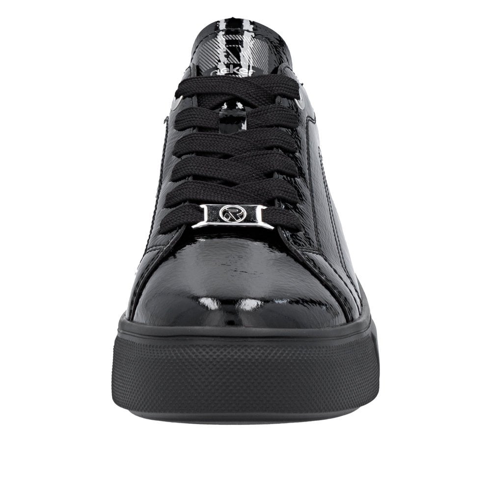 Rieker W2601 Leather Lace-up Trainer - Black Patent - image 009 |ww_colour=black-patent|ww_order=009|
