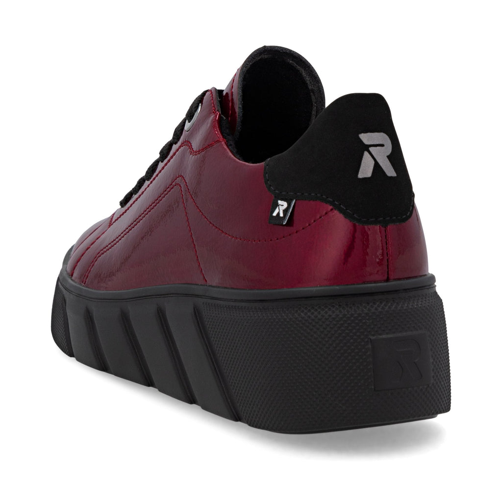 Rieker W2601 Leather Lace-up Trainer - Red - image 005 |ww_colour=red|ww_order=005|