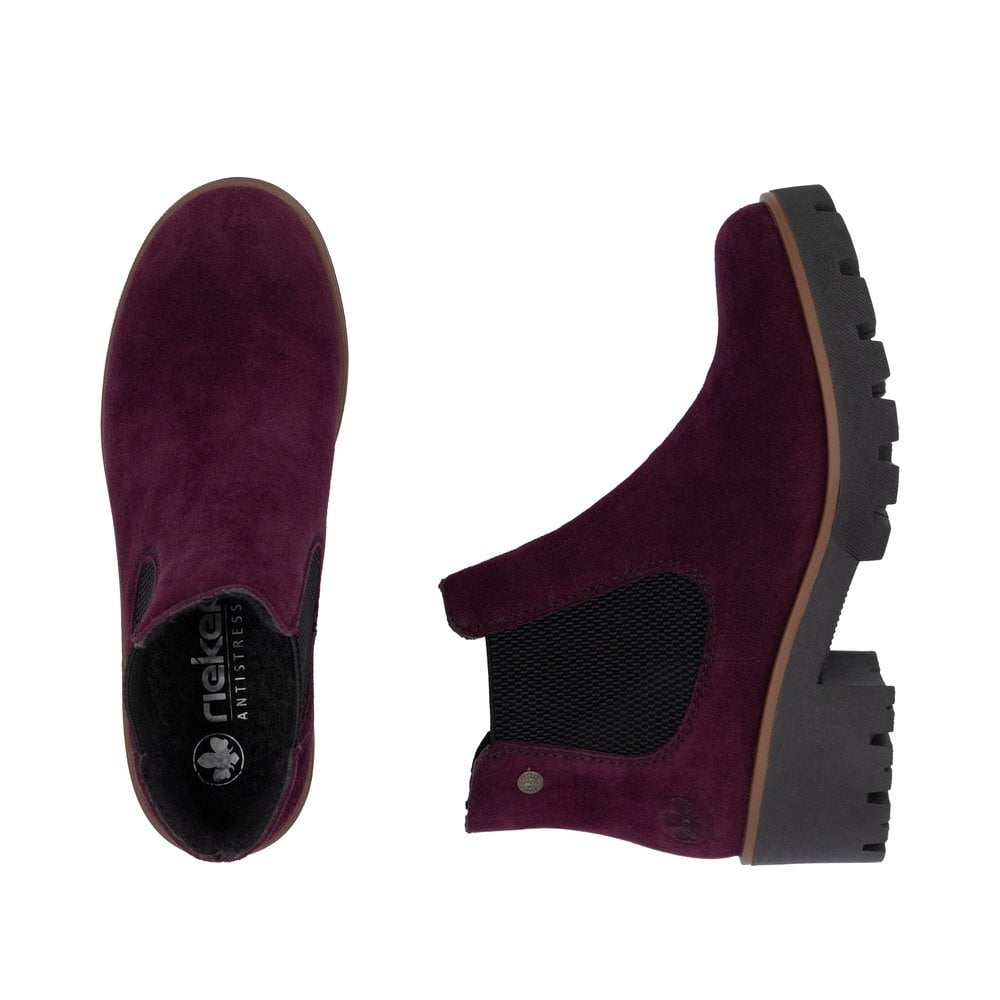 Rieker 79265 Chelsea Style Boot - Burgundy - image 003 |ww_colour=burgundy|ww_order=003|