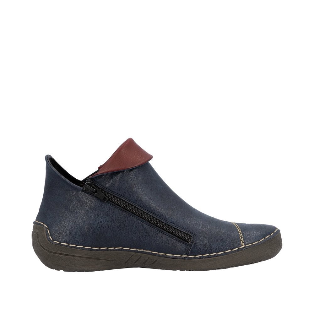 Rieker 72581 Zip Up Boot - Blue - image 004 |ww_colour=blue|ww_order=004|