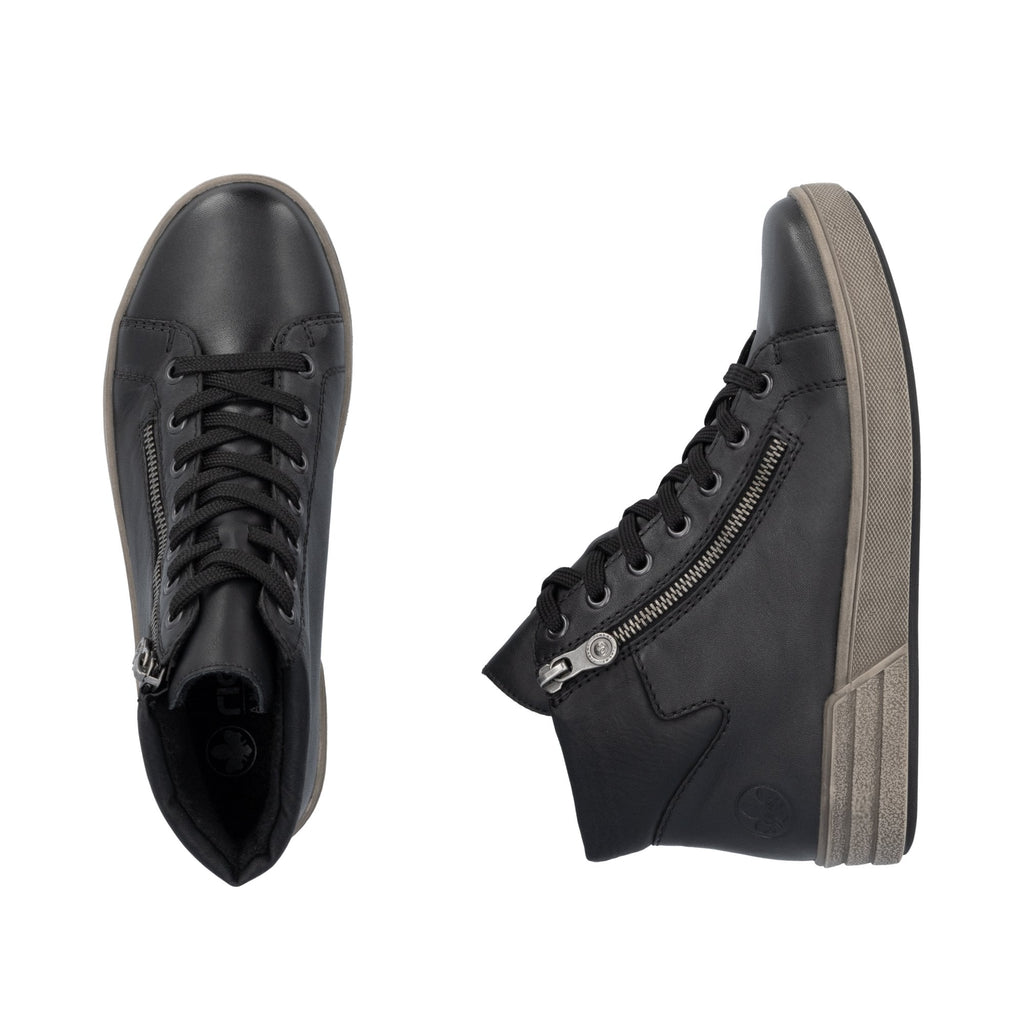 Rieker X0709 Lace/Zip Up Ankle Boot - Black - image 002 |ww_colour=black|ww_order=002|