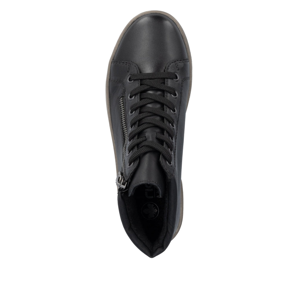 Rieker X0709 Lace/Zip Up Ankle Boot - Black - image 008 |ww_colour=black|ww_order=008|