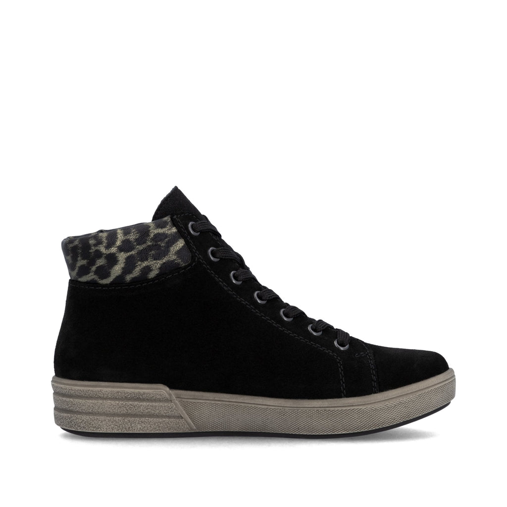 Rieker X0709 Lace/Zip Up Ankle Boot - Black Leopard - image 005 |ww_colour=black-leopard|ww_order=005|