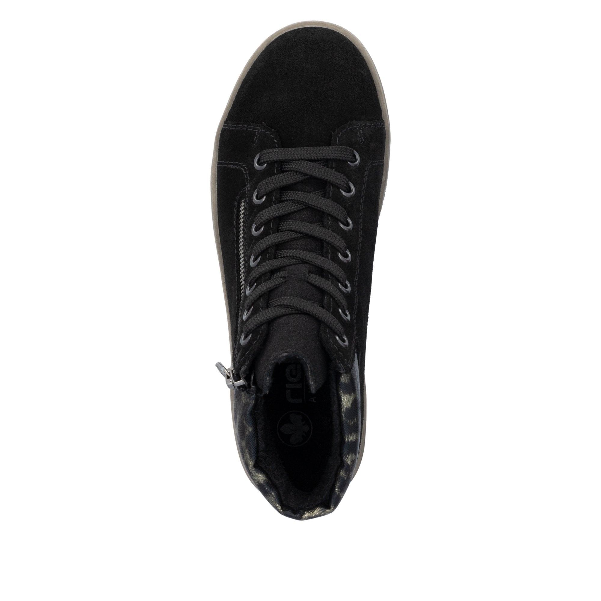 Rieker X0709 Lace/Zip Up Ankle Boot - Black Leopard - image 007 |ww_colour=black-leopard|ww_order=007|