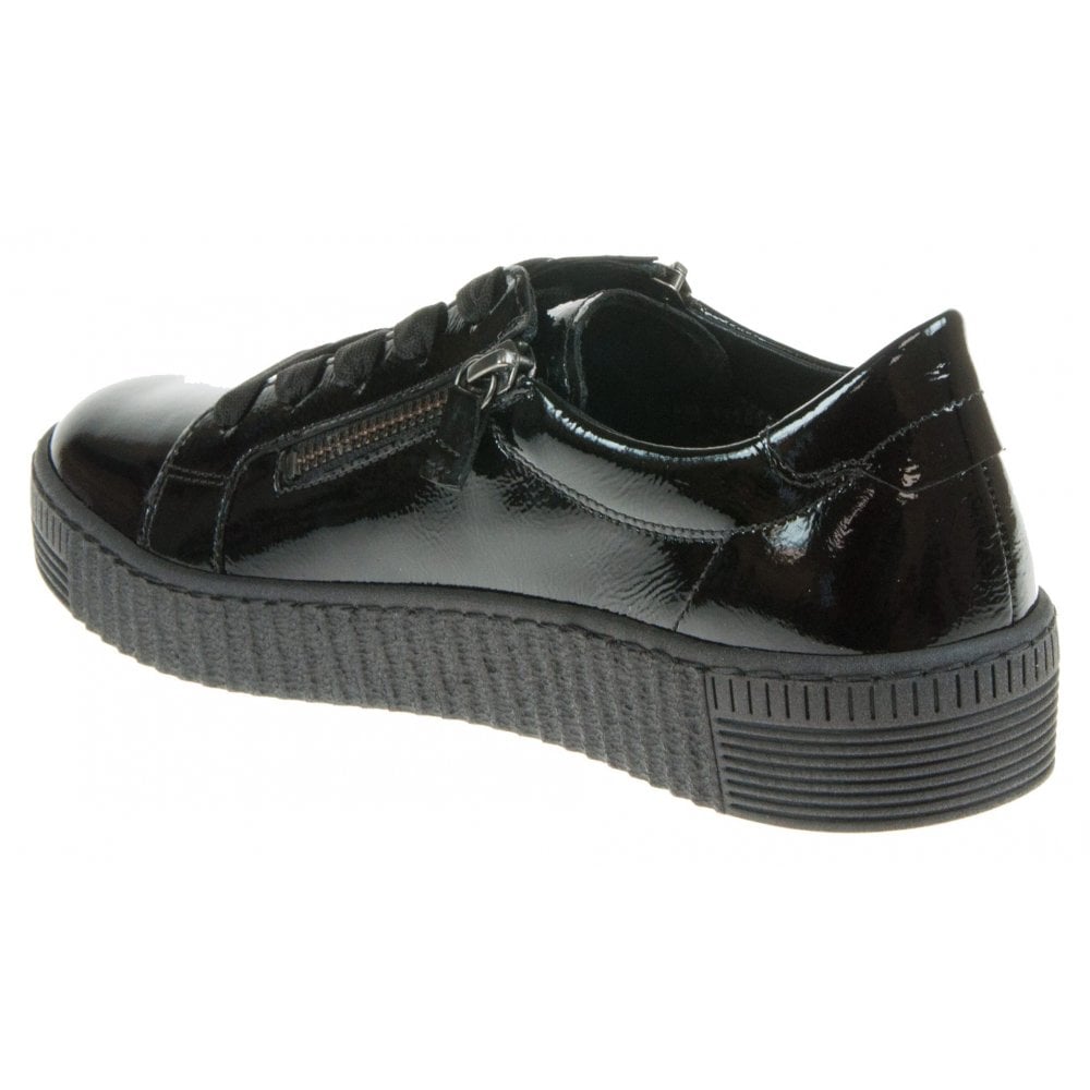 Gabor Wisdom 33.334 Casual Lace Up/Zip Shoe - Black Patent - image 004 |ww_colour=black-patent|ww_order=004|