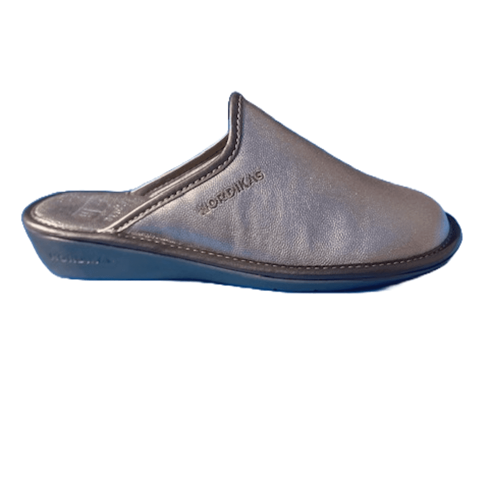 Nordikas Womens 347 Leather Mule Slipper - Metalic Onyx - image 002 |ww_colour=metalic-onyx|ww_order=002|