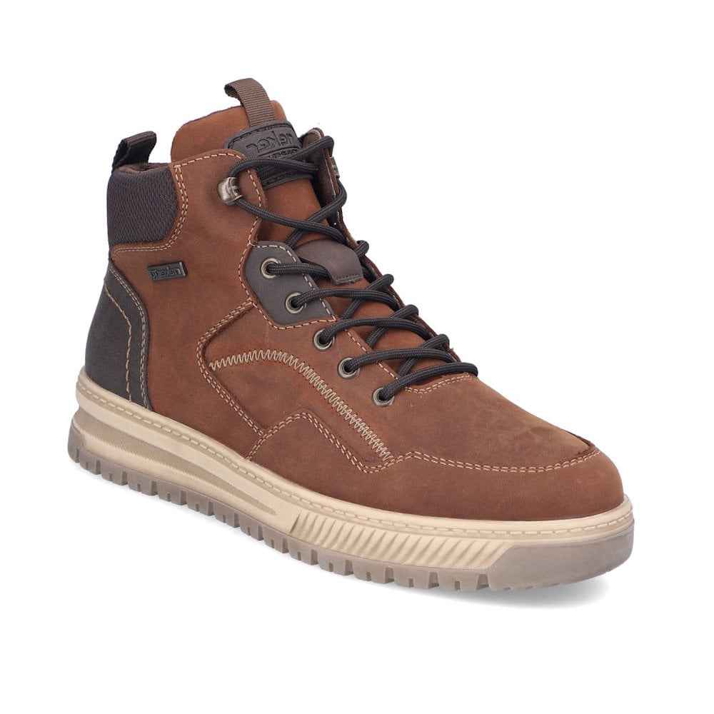 Rieker 38554 Extra Wide Water Resistant Zip/Lace Up Boot - Brown - image 001 |ww_colour=brown|ww_order=001|