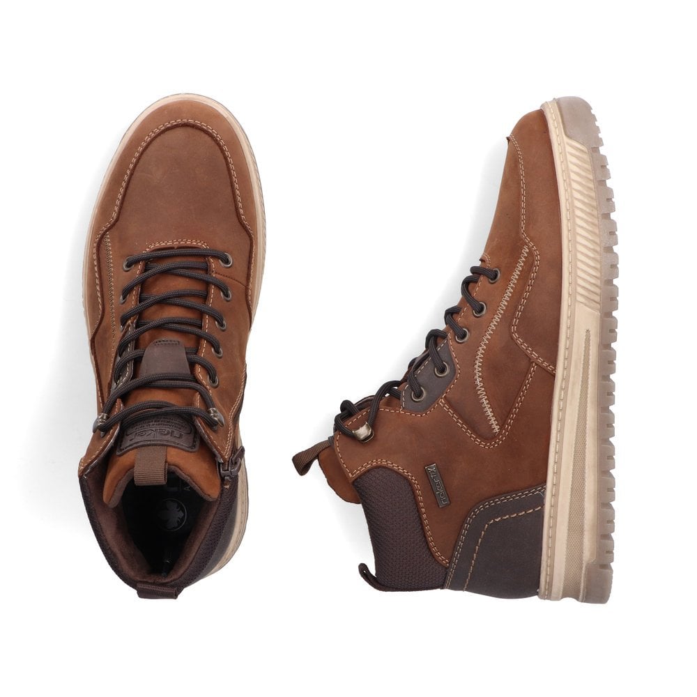 Rieker 38554 Extra Wide Water Resistant Zip/Lace Up Boot - Brown - image 002 |ww_colour=brown|ww_order=002|