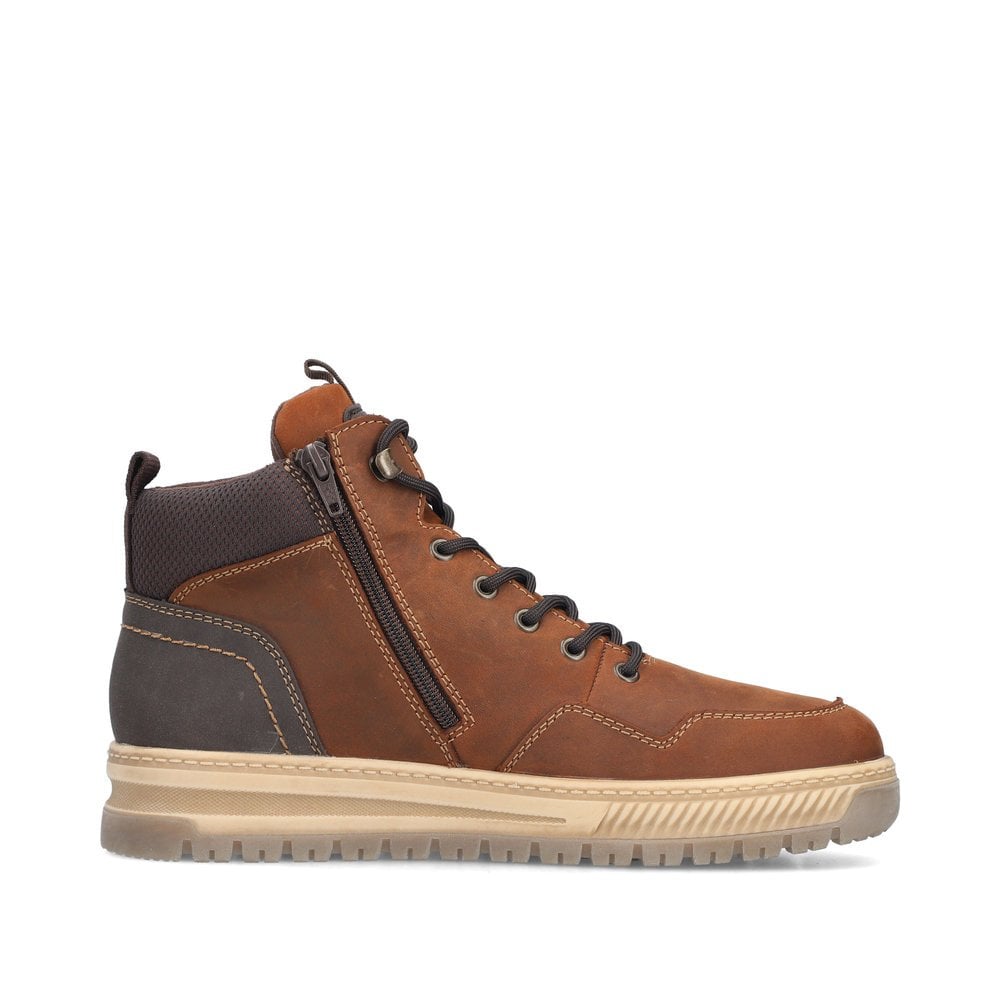 Rieker 38554 Extra Wide Water Resistant Zip/Lace Up Boot - Brown - image 003 |ww_colour=brown|ww_order=003|