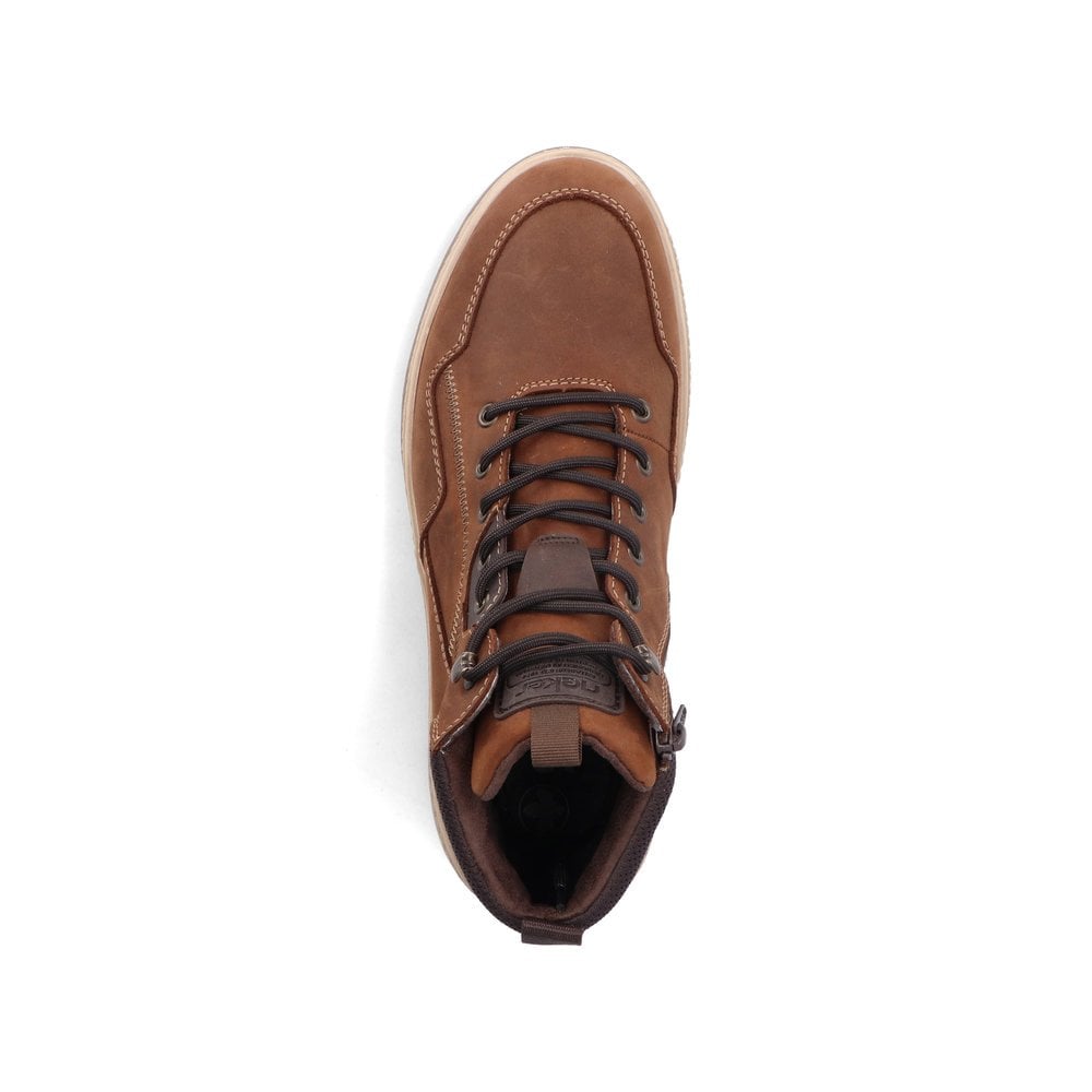 Rieker 38554 Extra Wide Water Resistant Zip/Lace Up Boot - Brown - image 005 |ww_colour=brown|ww_order=005|