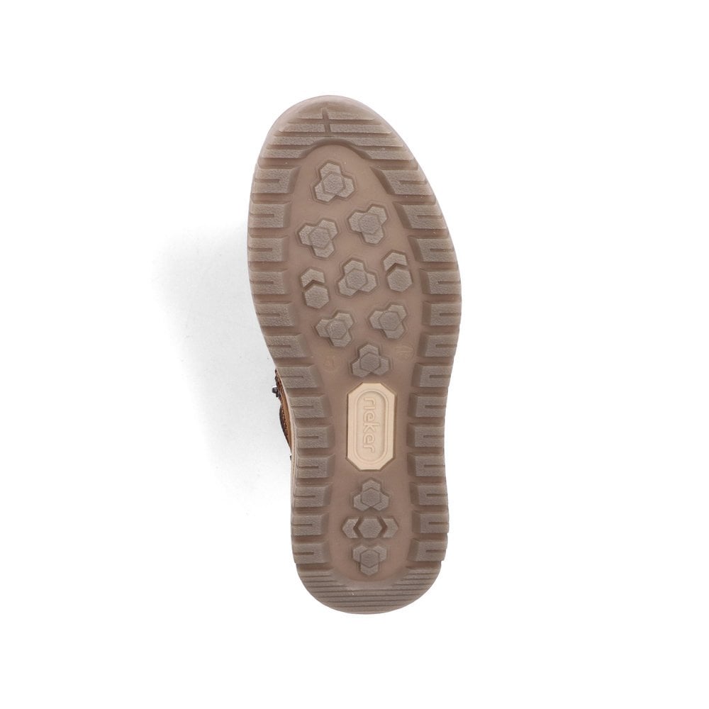 Rieker 38554 Extra Wide Water Resistant Zip/Lace Up Boot - Brown - image 008 |ww_colour=brown|ww_order=008|