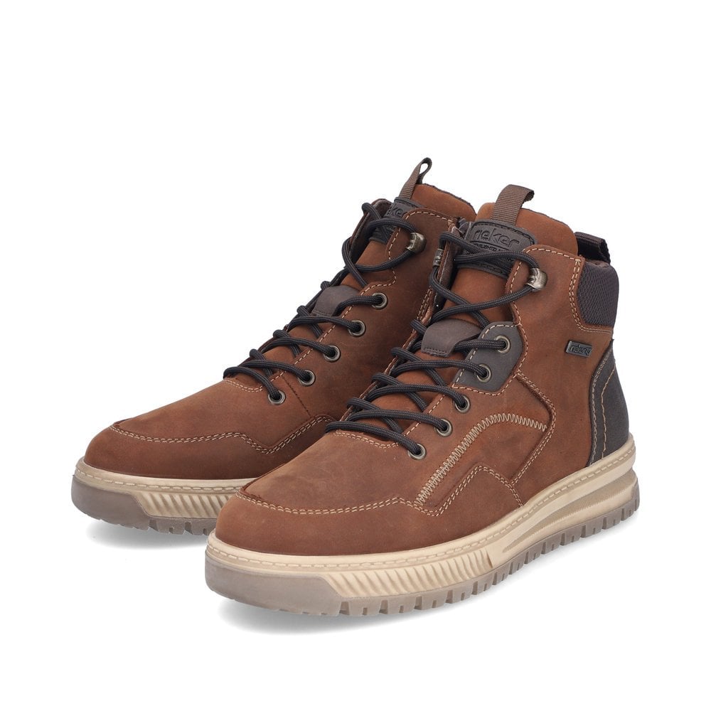 Rieker 38554 Extra Wide Water Resistant Zip/Lace Up Boot - Brown - image 009 |ww_colour=brown|ww_order=009|