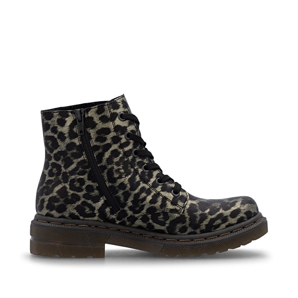 Rieker 78240 Biker Style Boot - Black Leopard - image 005 |ww_colour=black-leopard|ww_order=005|