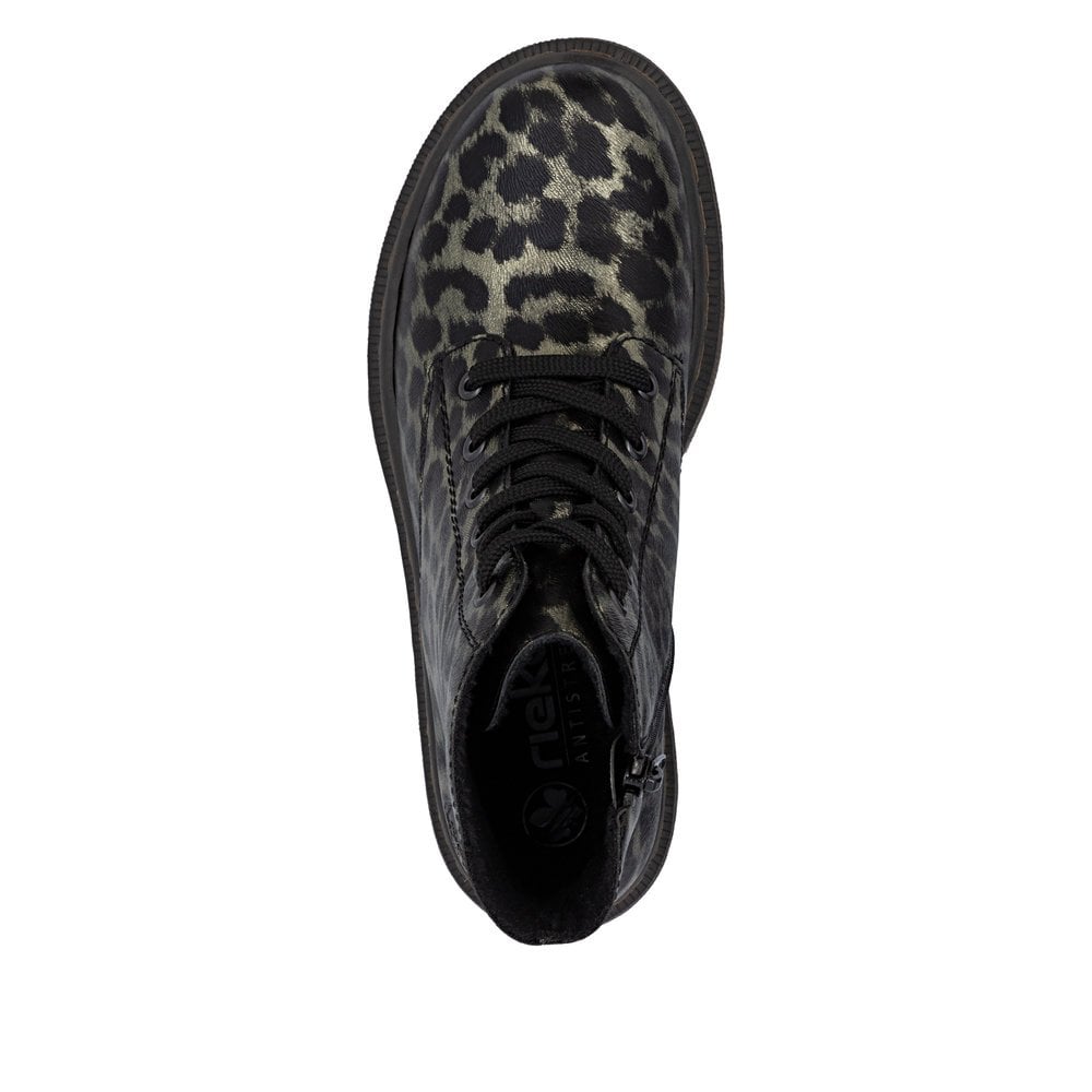 Rieker 78240 Biker Style Boot - Black Leopard - image 008 |ww_colour=black-leopard|ww_order=008|