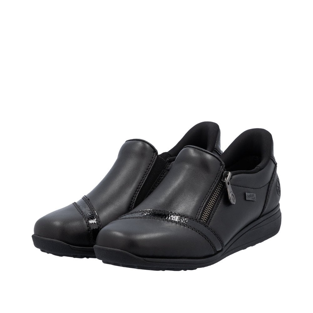 Rieker 47264 Water-resistant slip-on/zip shoe - Black - image 003 |ww_colour=black|ww_order=003|
