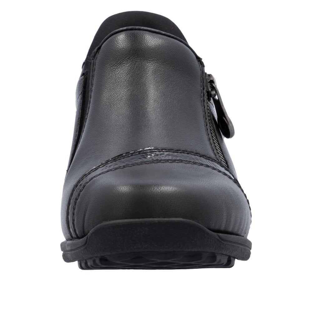 Rieker 47264 Water-resistant slip-on/zip shoe - Black - image 008 |ww_colour=black|ww_order=008|