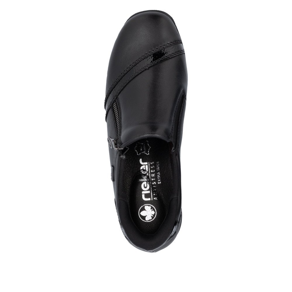 Rieker 47264 Water-resistant slip-on/zip shoe - Black - image 011 |ww_colour=black|ww_order=011|