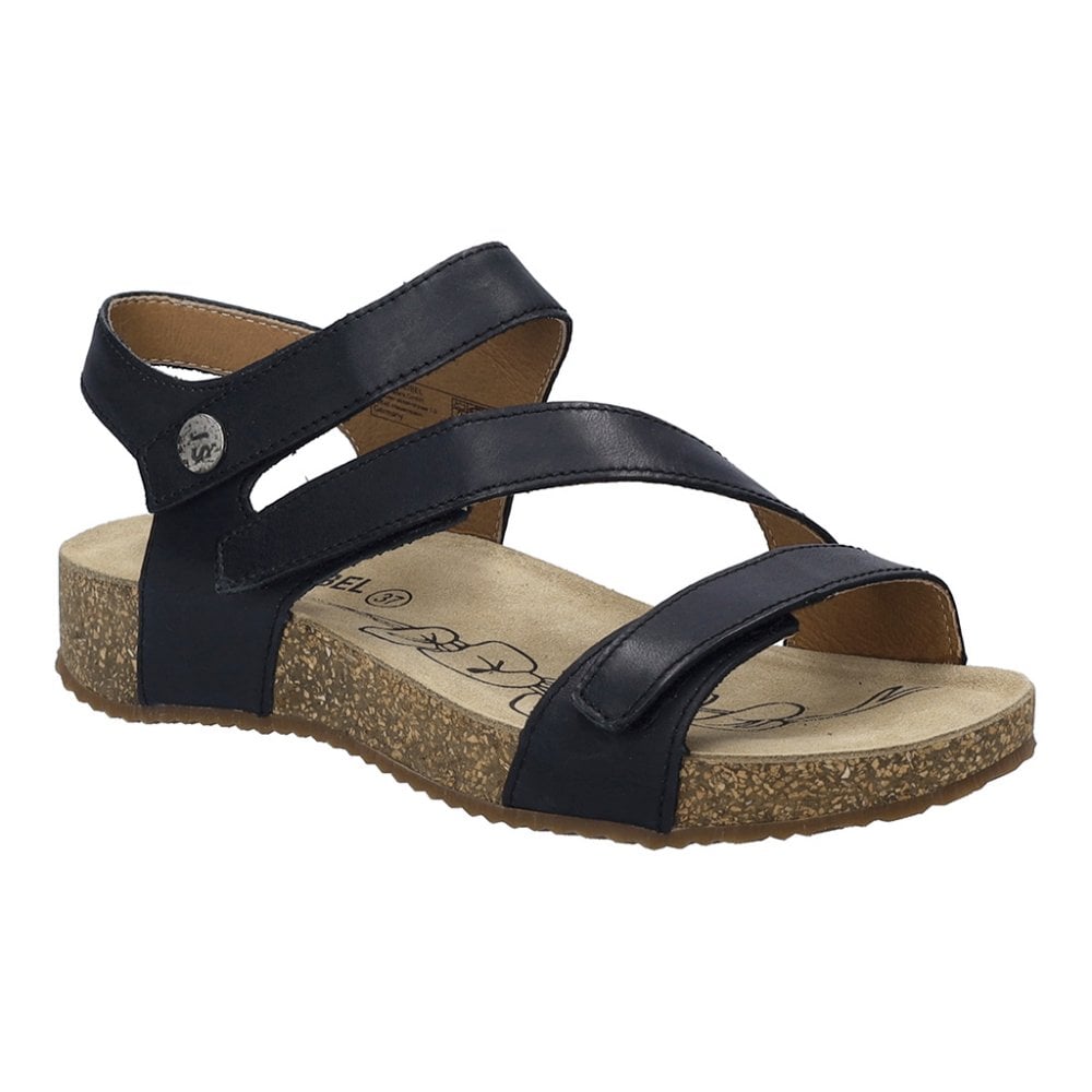 Josef Seibel Tonga 25, 3 Hook & Loop Fastening Strap Sandal - Black - image 001 |ww_colour=black|ww_order=001|