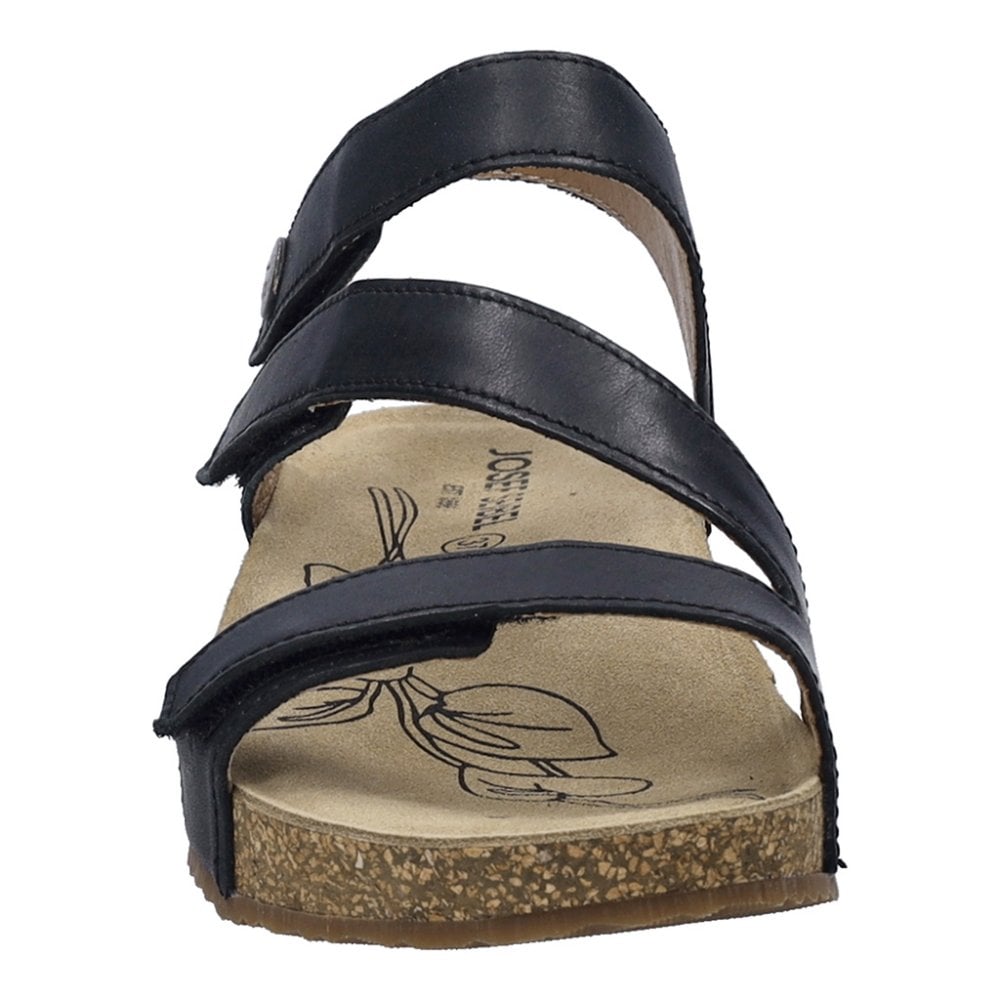 Josef Seibel Tonga 25, 3 Hook & Loop Fastening Strap Sandal - Black - image 004 |ww_colour=black|ww_order=004|